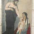 Lot 002 - Antique Oil On Canvas Painting Of Jesus Healing A Sick Child, Artist Signed, Dated 1896, 19-3/8" x 30-1/4"