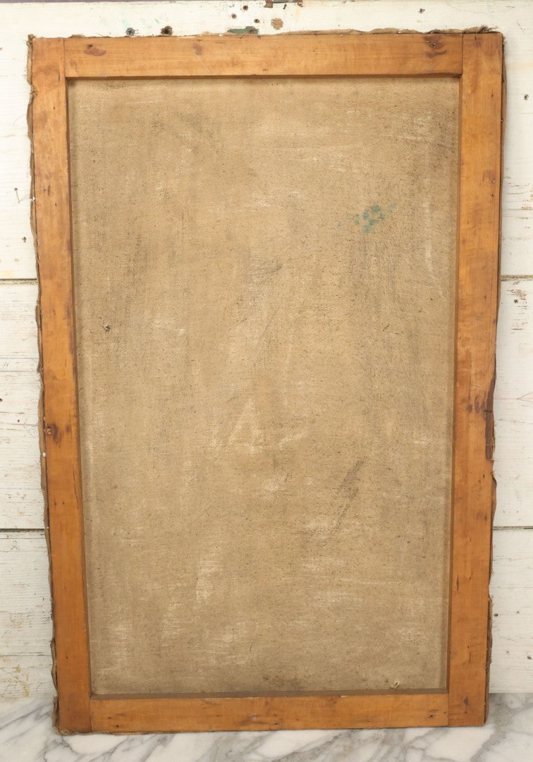 Lot 002 - Antique Oil On Canvas Painting Of Jesus Healing A Sick Child, Artist Signed, Dated 1896, 19-3/8" x 30-1/4"