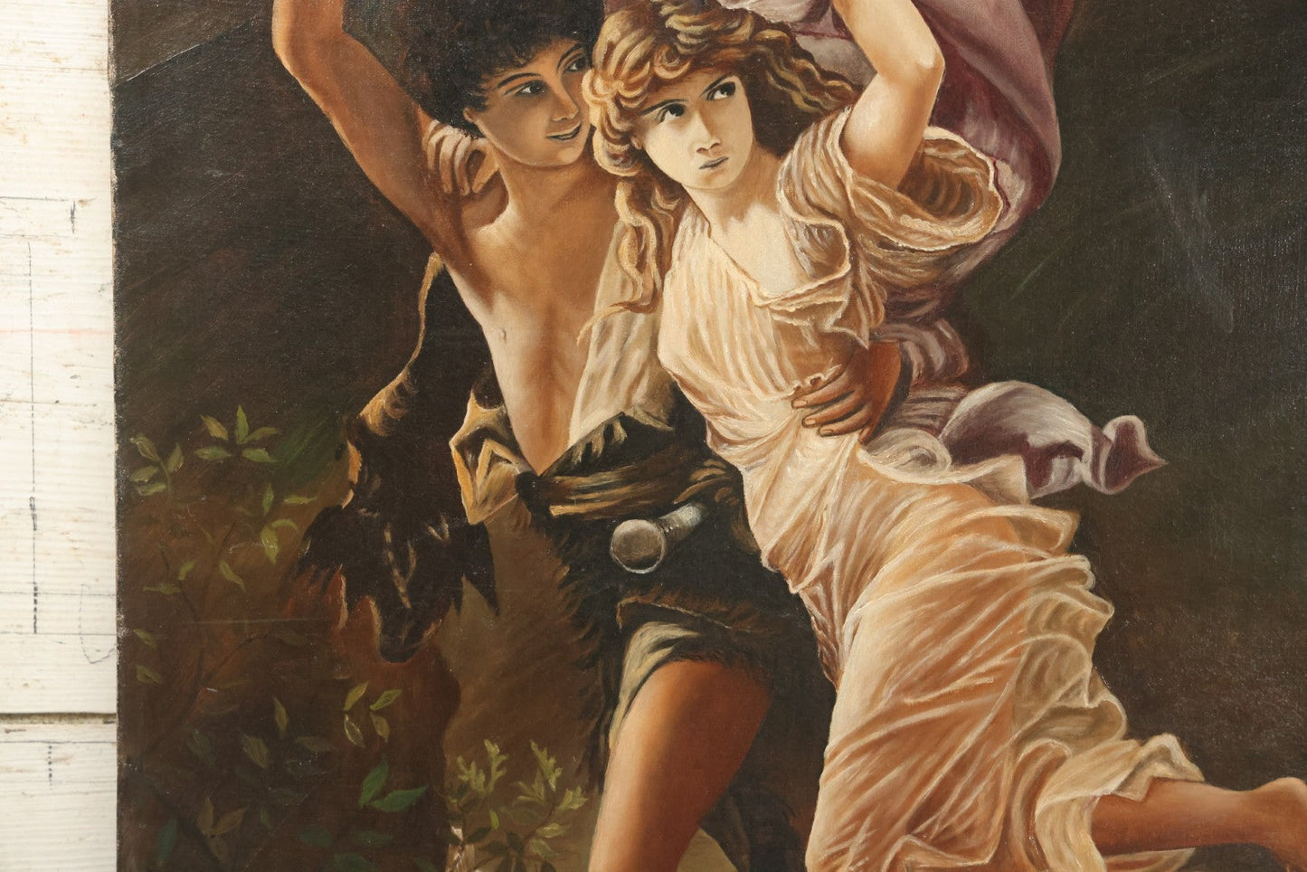 Lot 003 - Antique Oil On Canvas Academic Painting After The Storm (La Tempête) By Pierre Auguste Cot, 18-1/2" x 28"