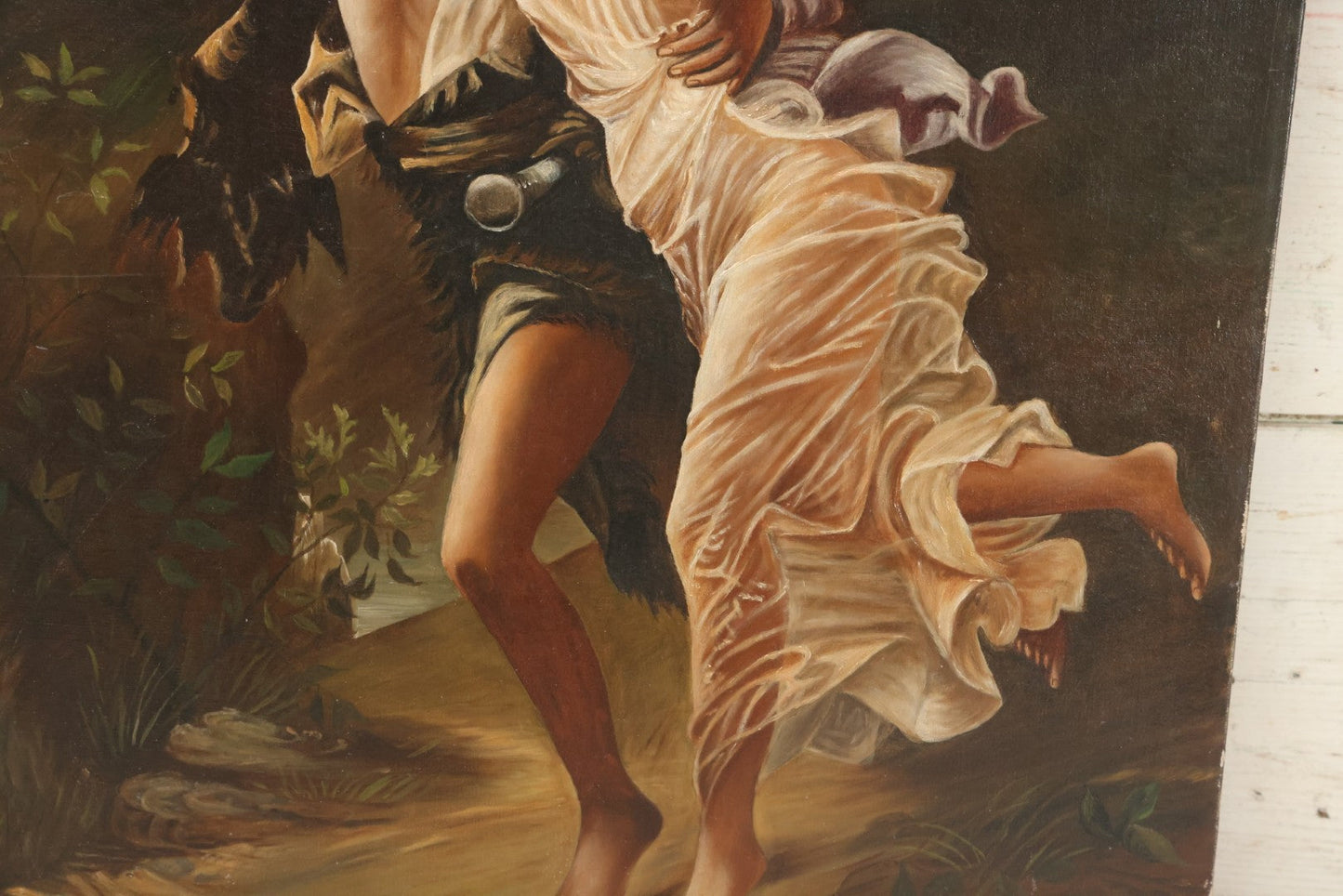 Lot 003 - Antique Oil On Canvas Academic Painting After The Storm (La Tempête) By Pierre Auguste Cot, 18-1/2" x 28"