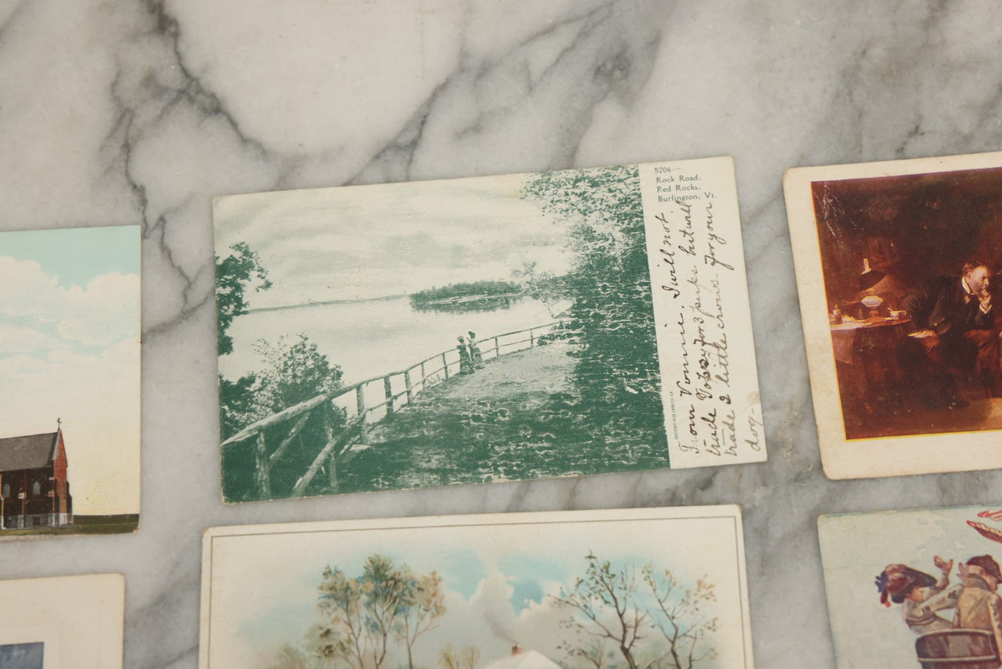 Lot 118 - Grouping Of 15 Various Antique And Vintage Postcards With Comic Subjects, Landmarks, Etc.