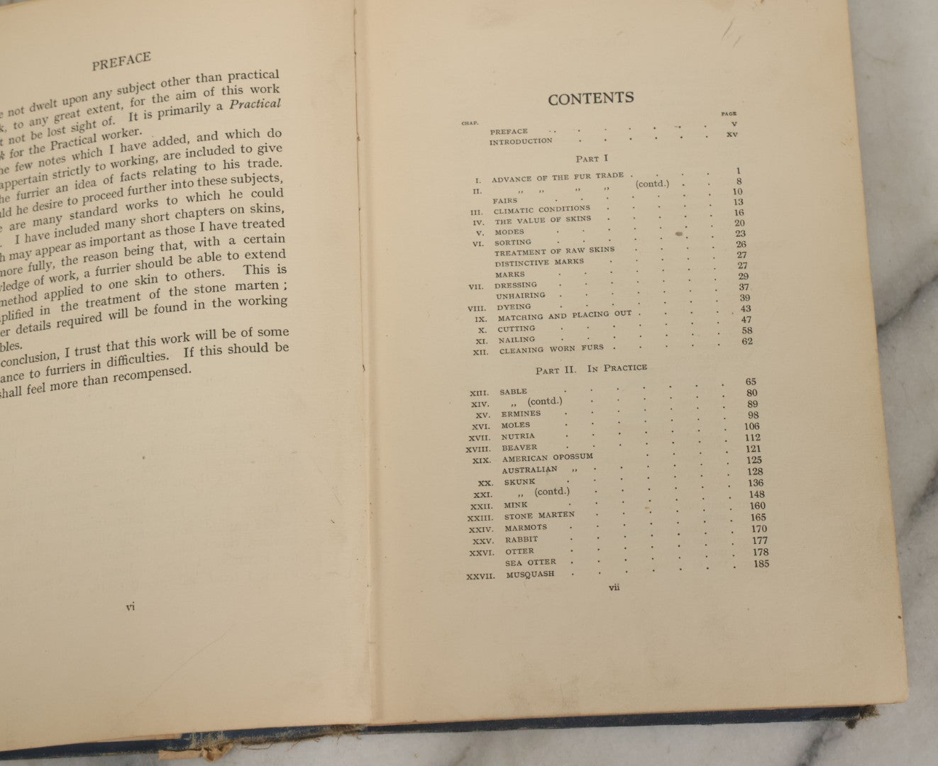 Lot 020 - "Furs & Furriery" Antique Book By Cyril J. Rosenberg, Sir Isaac Pitman & Sons, Ltd., Publishers, London, Note Poor Condition