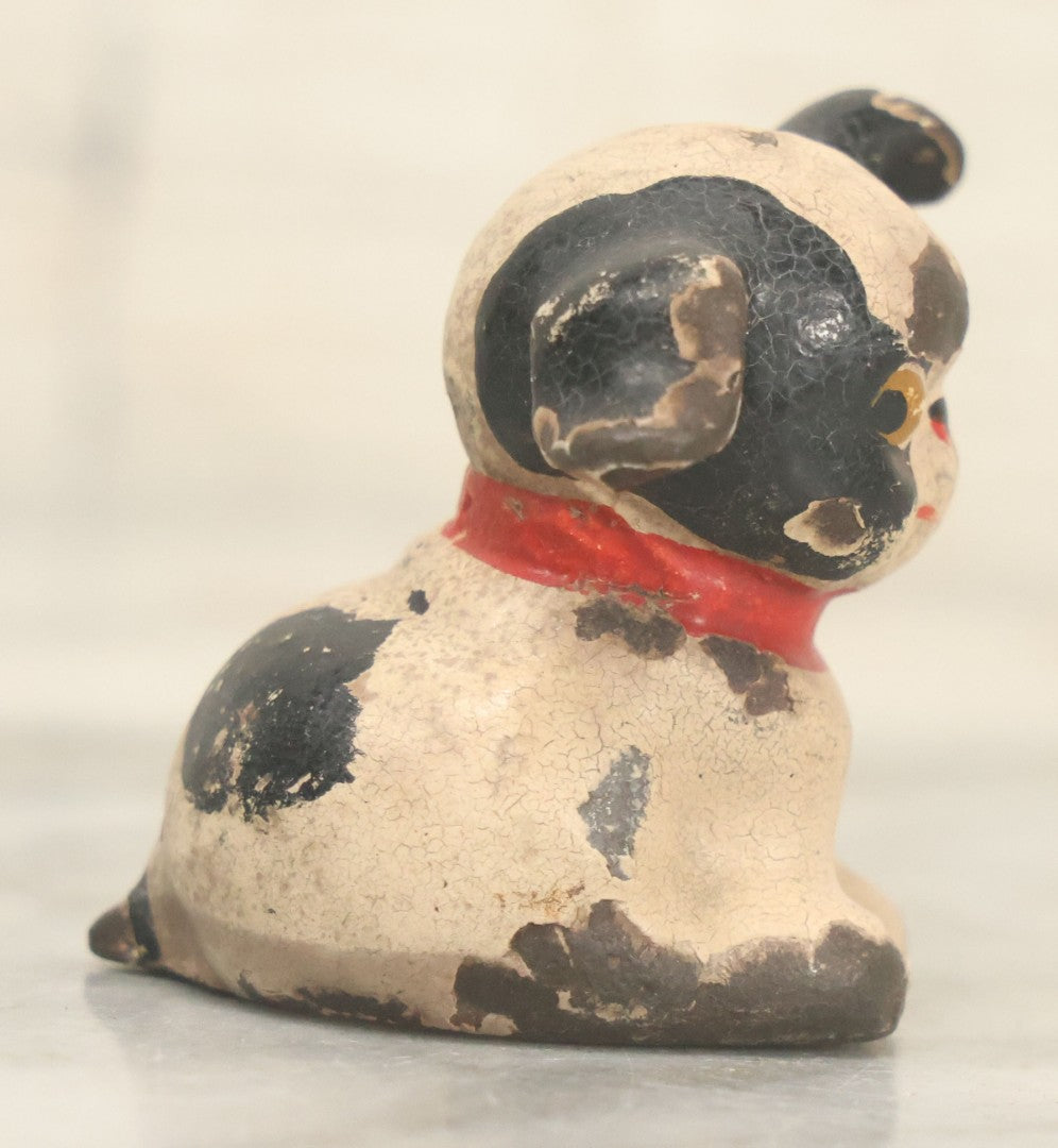 Lot 028 - Vintage Hubley Fido Spotty Dog Cast Iron Paperweight With Original Paint