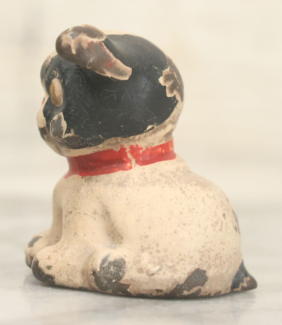 Lot 028 - Vintage Hubley Fido Spotty Dog Cast Iron Paperweight With Original Paint