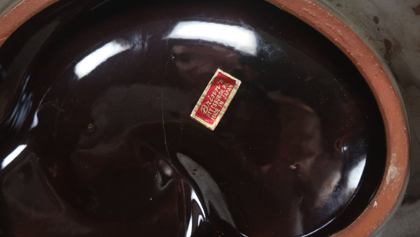 Lot 030 - Vintage Mid-Century Boxer Dog With Puppies Ashtray, Manufactured By Brinn's, Pittsburgh, Pennsylvania, Made In Japan