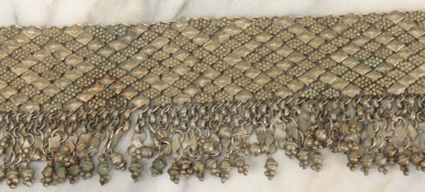 Lot 036 - Vintage Ornate Middle Eastern Headpiece "Parure De Tête" Jewelry With Jingling Metal Adornments