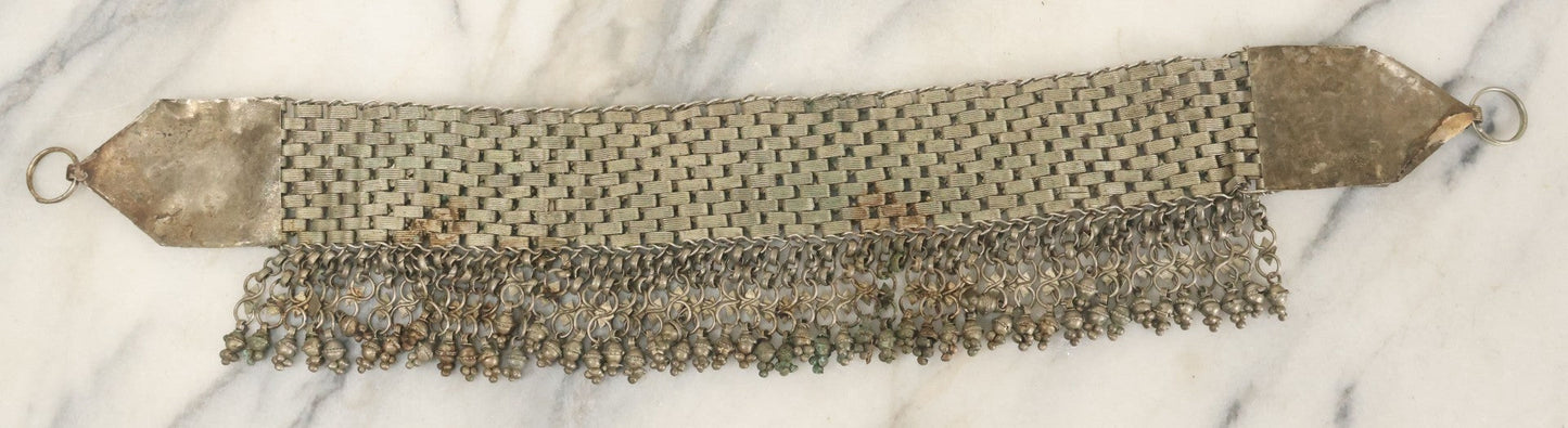 Lot 036 - Vintage Ornate Middle Eastern Headpiece "Parure De Tête" Jewelry With Jingling Metal Adornments