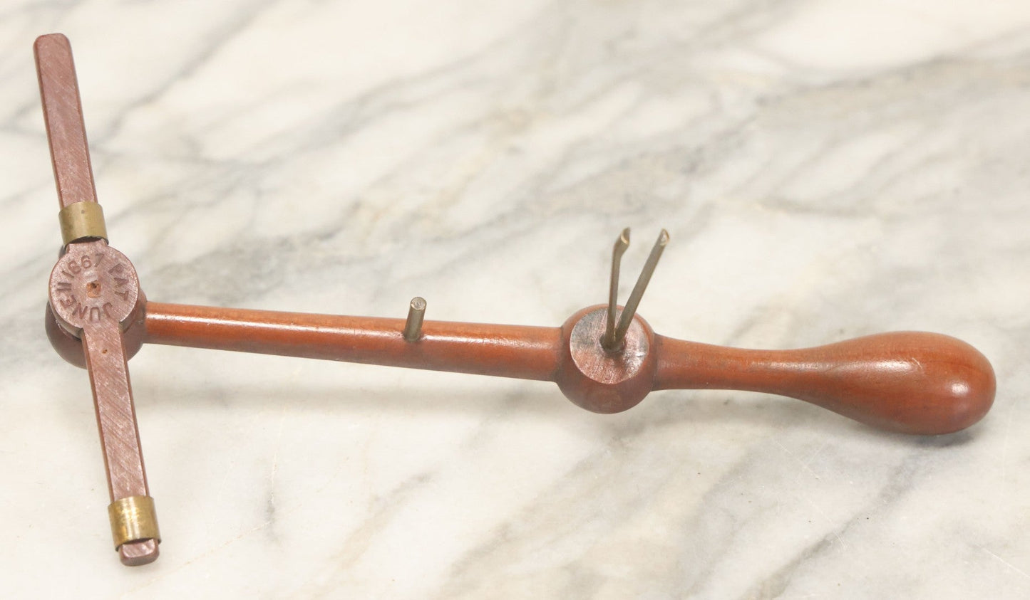 Lot 040 - Antique "Improved Winder For Tatting Shuttles" Manufactured By H.P. Jones, Davenport, Iowa, Patent No. 65576, June 1867 (Rare)