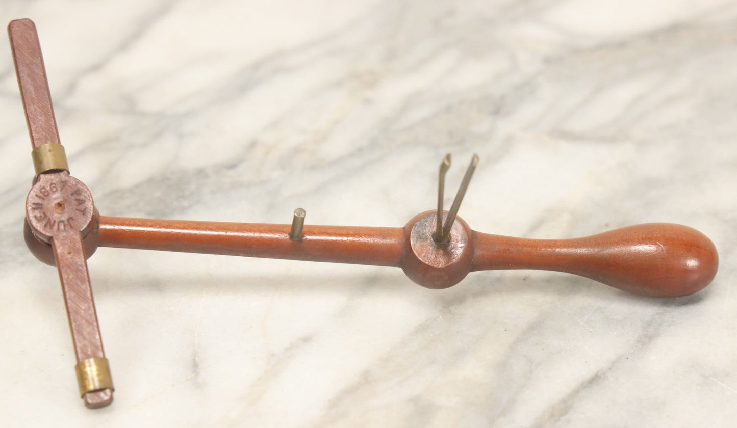 Lot 040 - Antique "Improved Winder For Tatting Shuttles" Manufactured By H.P. Jones, Davenport, Iowa, Patent No. 65576, June 1867 (Rare)
