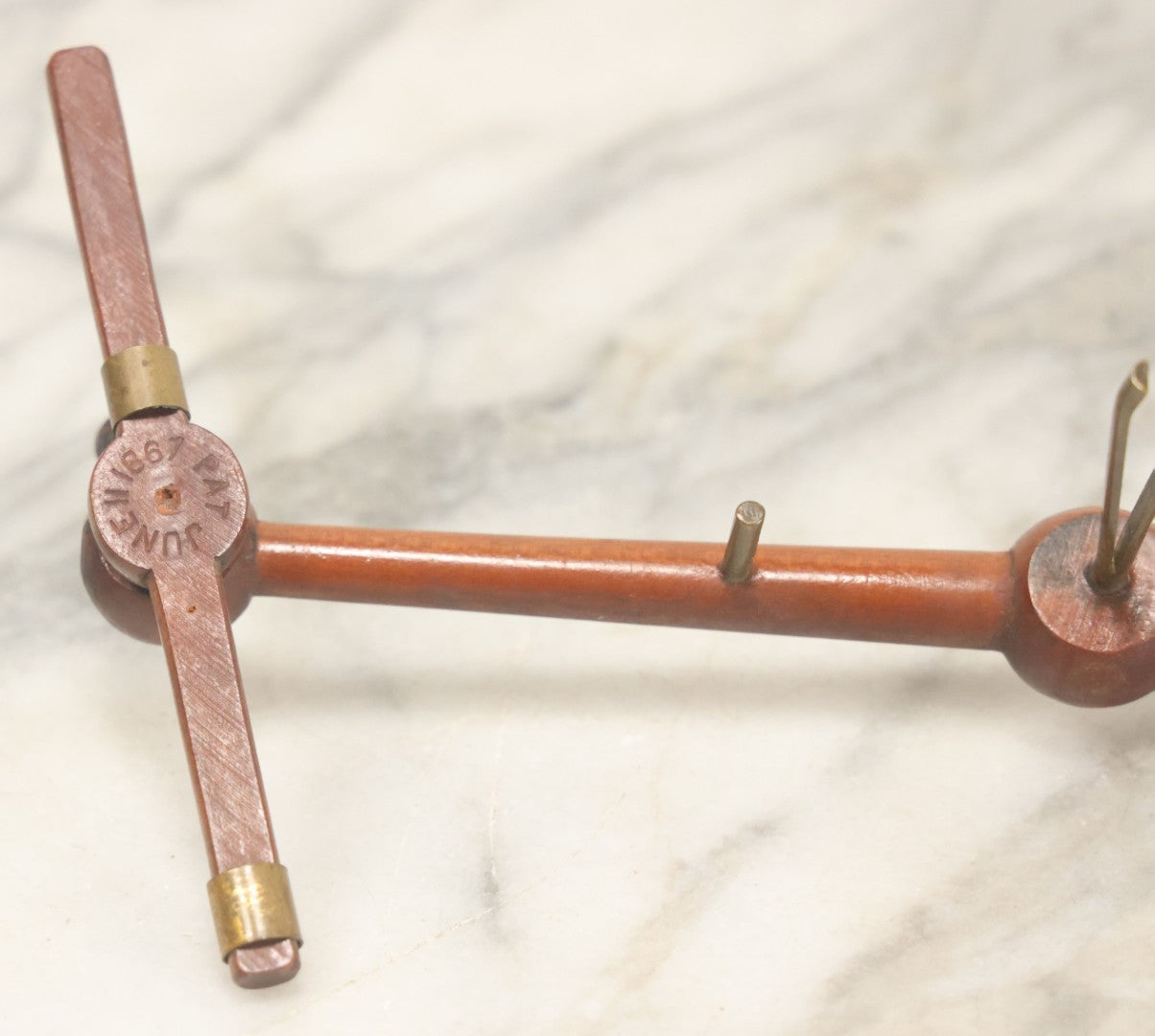 Lot 040 - Antique "Improved Winder For Tatting Shuttles" Manufactured By H.P. Jones, Davenport, Iowa, Patent No. 65576, June 1867 (Rare)