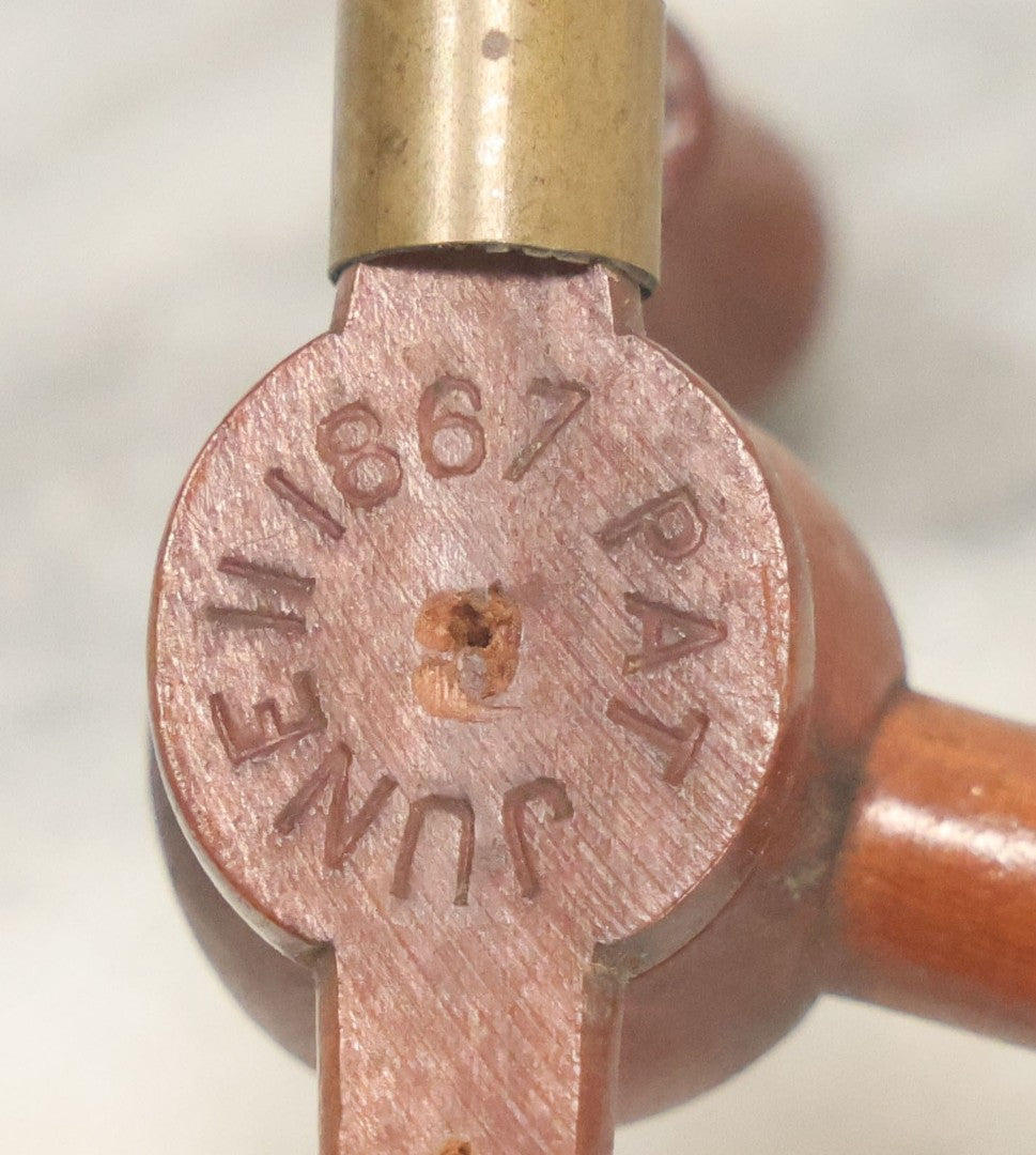 Lot 040 - Antique "Improved Winder For Tatting Shuttles" Manufactured By H.P. Jones, Davenport, Iowa, Patent No. 65576, June 1867 (Rare)