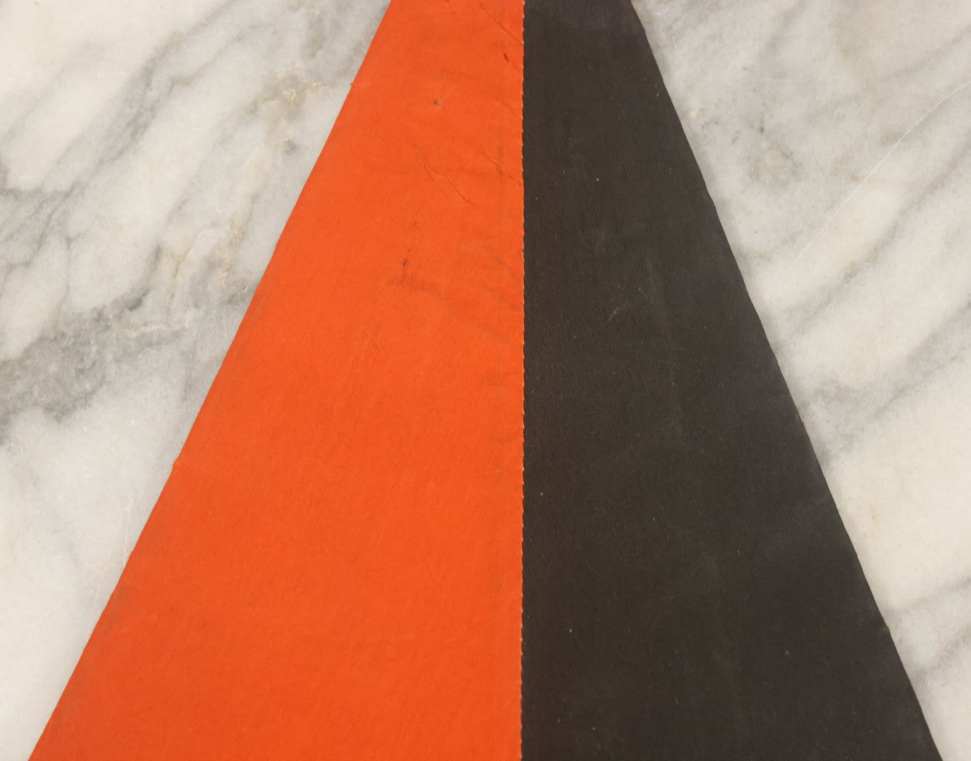 Lot 041 - Vintage Crepe Paper Halloween Hat With Black And Orange Pepper, Fringe, Note Damage