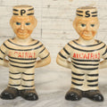 Lot 046 - Pair Of Vintage Alcatraz Prison Prisoners Salt And Pepper Shakers, Made In Japan