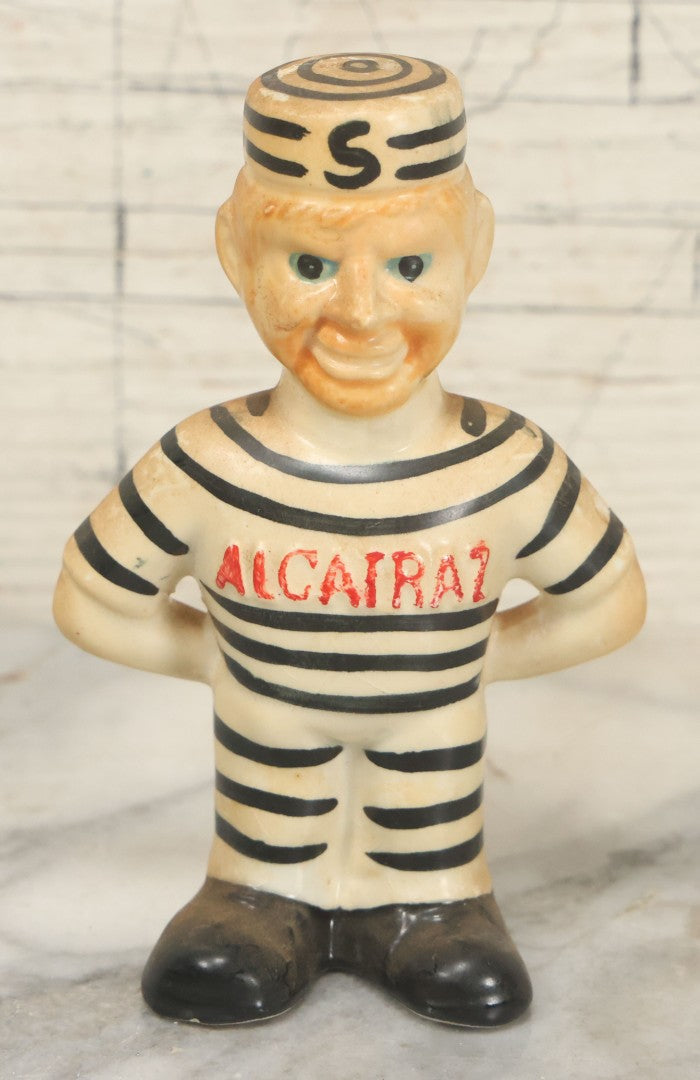 Lot 046 - Pair Of Vintage Alcatraz Prison Prisoners Salt And Pepper Shakers, Made In Japan