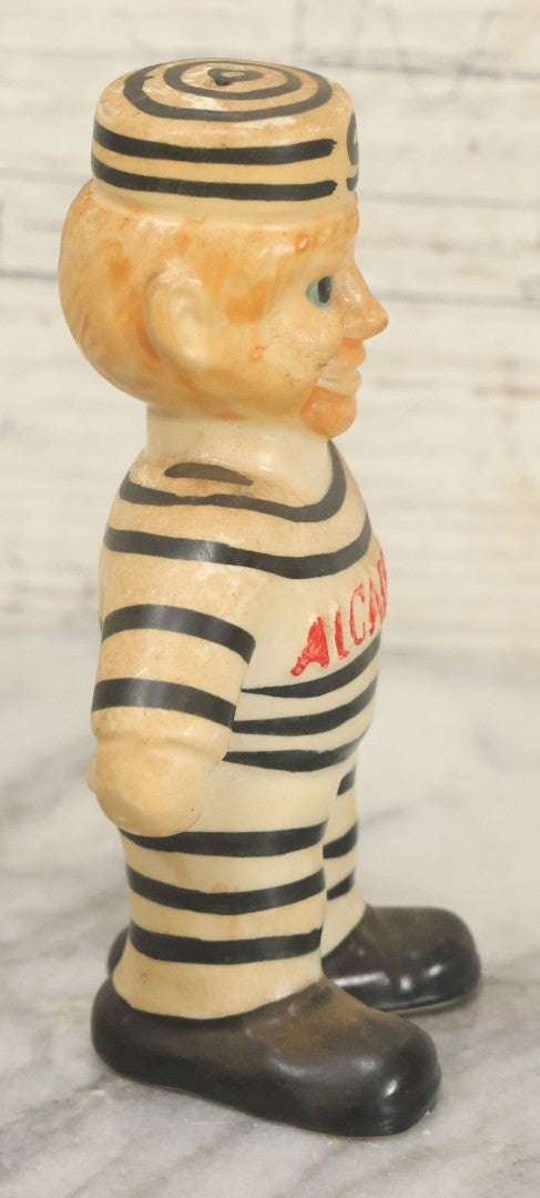 Lot 046 - Pair Of Vintage Alcatraz Prison Prisoners Salt And Pepper Shakers, Made In Japan