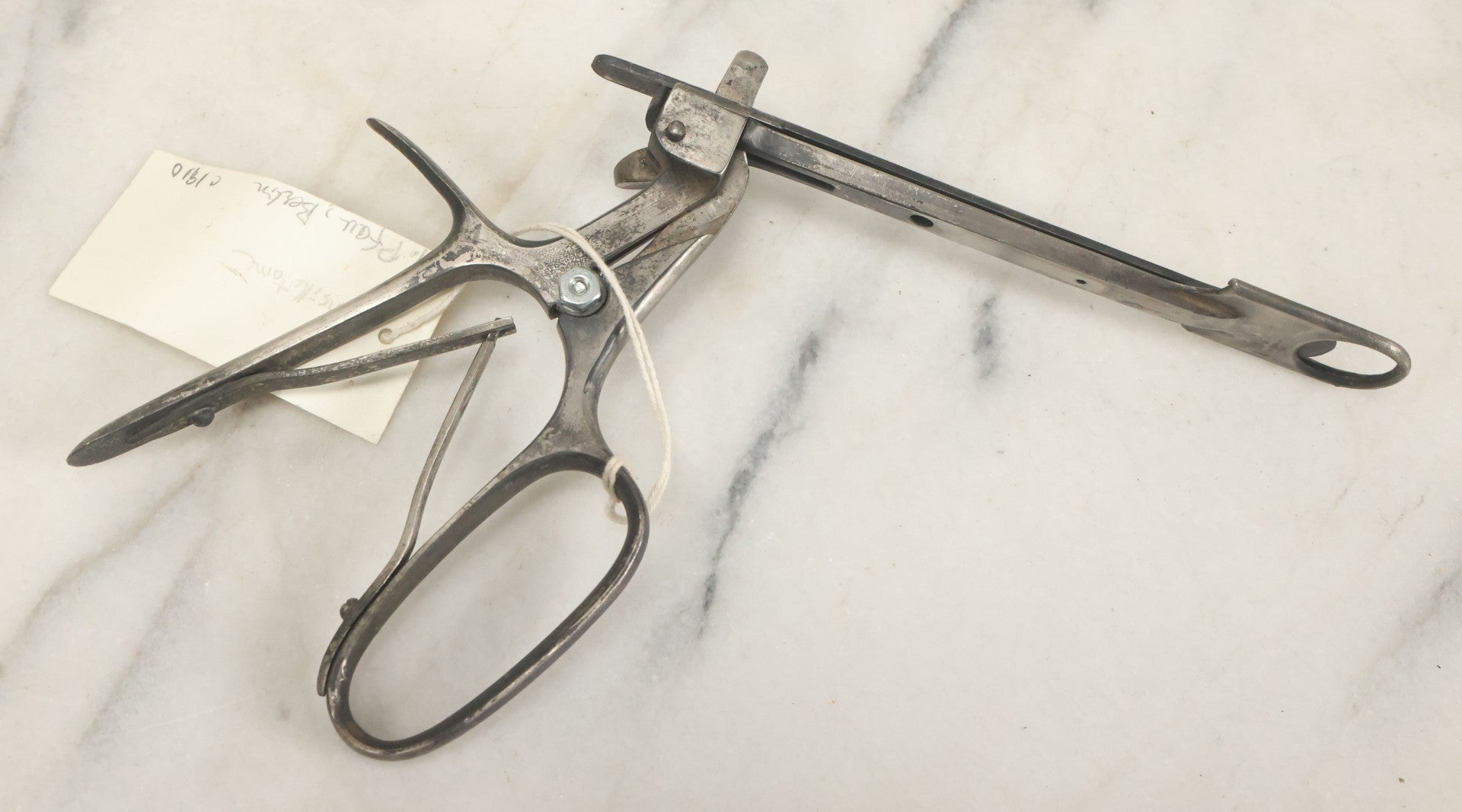 Lot 047 - Antique Tonsillotome, Tonsil Guillotine, Manufactured By H. Pfau, Berlin, Circa 1910