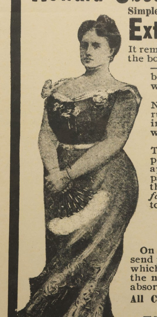 Lot 053 - Antique Howard Obesity Ointment "Wash Your Fat Away" Medical Advertising Poster, The Howard Co., New York, New York, In Frame, 15-3/8" x 18-3/8"