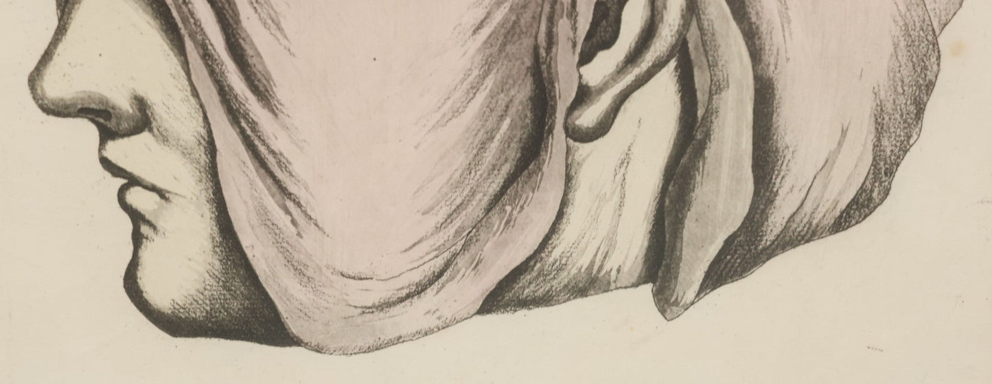 Lot 057 - Antique Late 18th Century Aquatint Anatomical Print, Plate 58, Dissected Head, By A. Fyfe, In Modern Frame, 14-1/4" x 15-1/4"