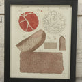 Lot 064 - Antique Late 18th Century Anatomical Book Plate Engraving Print Of The Human Finger, In Modern Frame, 9" x 10-5/8"