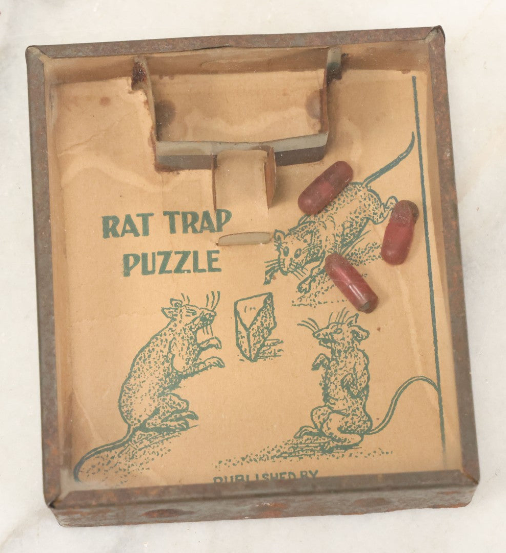 Lot 078 - Antique Rat Trap Puzzle Dexterity Game, Manufactured By Selchow & Righter Co., New York, New York