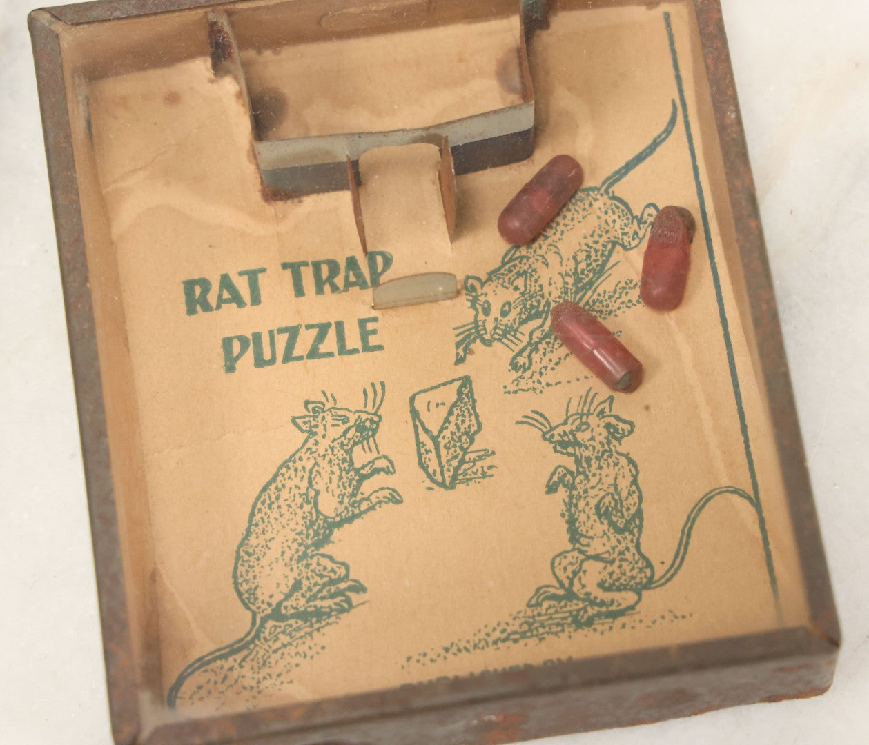 Lot 078 - Antique Rat Trap Puzzle Dexterity Game, Manufactured By Selchow & Righter Co., New York, New York