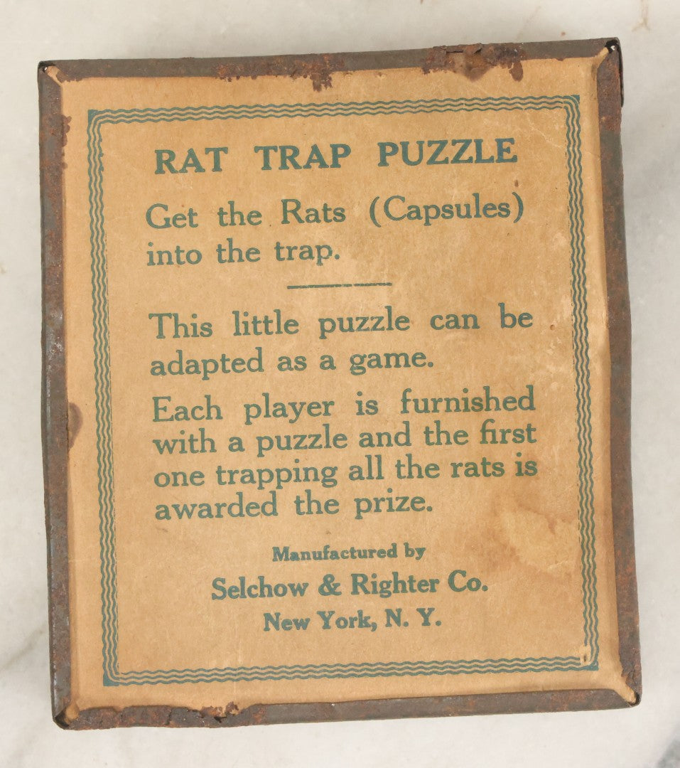 Lot 078 - Antique Rat Trap Puzzle Dexterity Game, Manufactured By Selchow & Righter Co., New York, New York