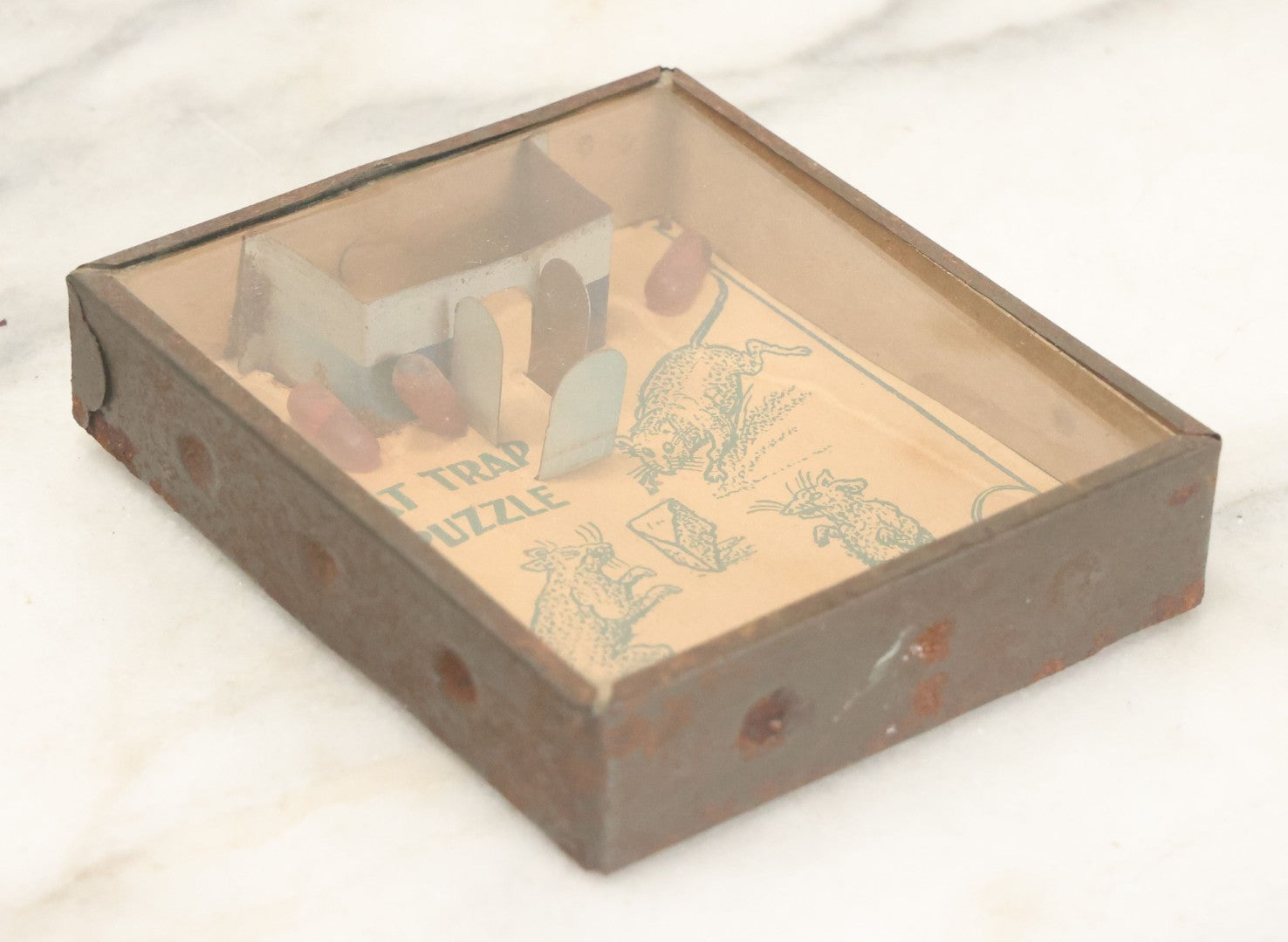 Lot 078 - Antique Rat Trap Puzzle Dexterity Game, Manufactured By Selchow & Righter Co., New York, New York