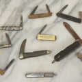 Lot 084 - Grouping Of Ten Vintage Pocket Knives As Found, Varying Condition, Some With Broken Blades