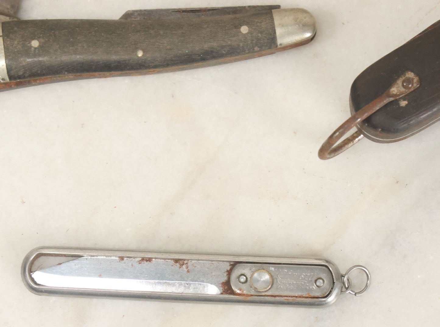 Lot 084 - Grouping Of Ten Vintage Pocket Knives As Found, Varying Condition, Some With Broken Blades