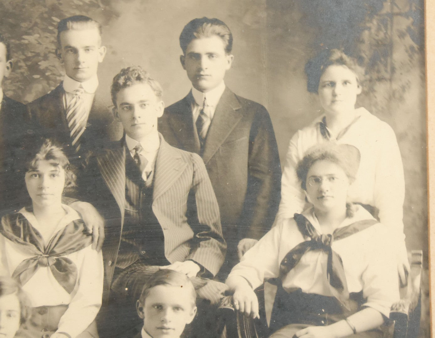 Lot 088 - Antique High School Class Photo, South Framingham Massachusetts, July 1, 1916, Framed, 15-1/2" x 12-1/2"