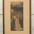 Lot 093 - Antique Photograph Titled "Terraced Falls" Photo Of Western United States Waterfall By David Davidson, Artist Signed, In Frame, 9-1/4" x 16-1/4"