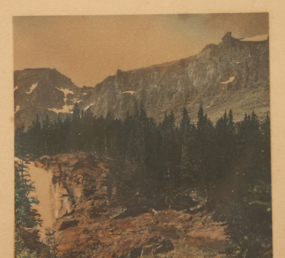 Lot 093 - Antique Photograph Titled "Terraced Falls" Photo Of Western United States Waterfall By David Davidson, Artist Signed, In Frame, 9-1/4" x 16-1/4"