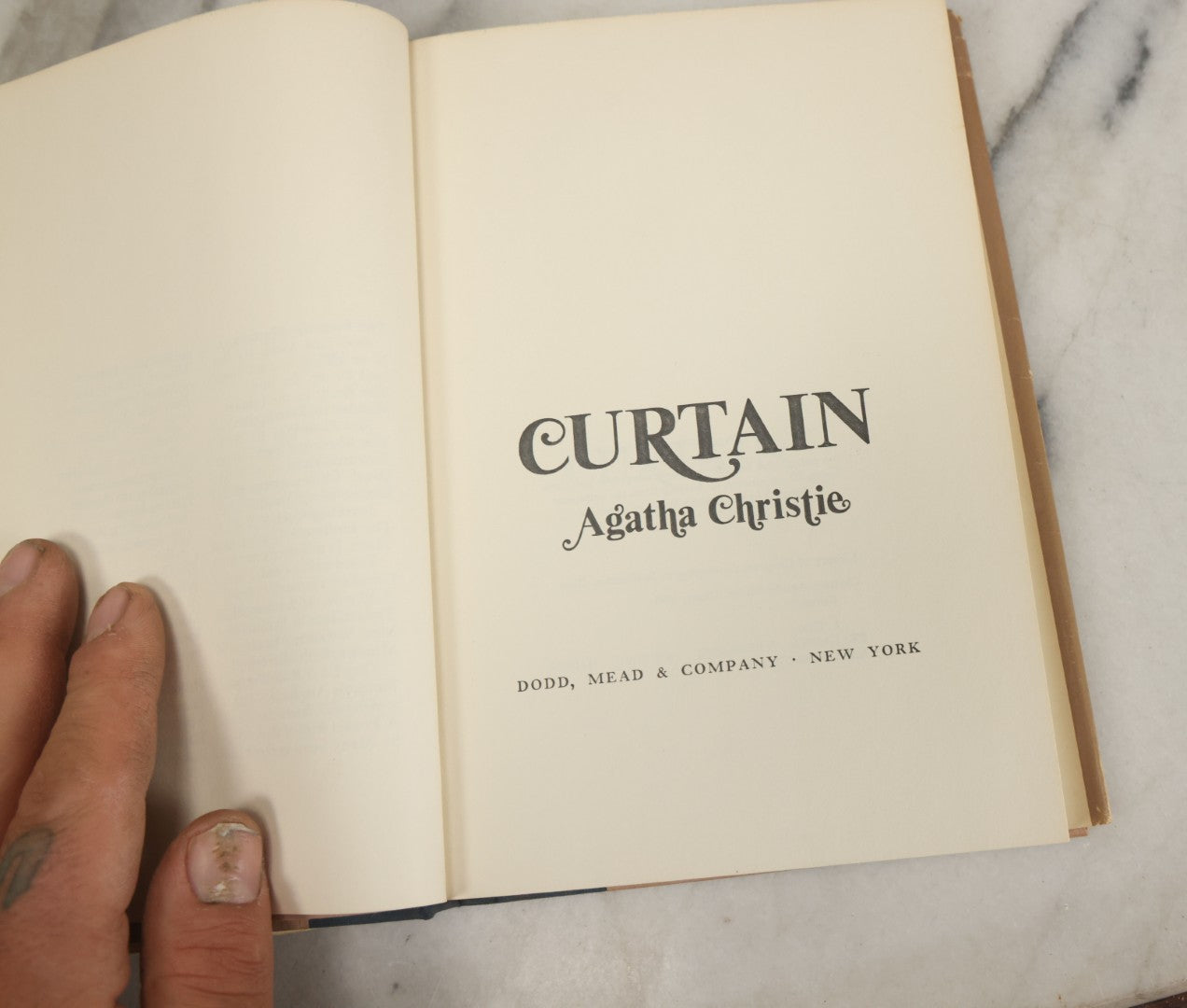 Lot 099 - Grouping Of Three Vintage Agatha Christie Mystery Books Including "Curtain," "Curtain & The Mysterious Affair At Styles," And "Murder For Christmas"