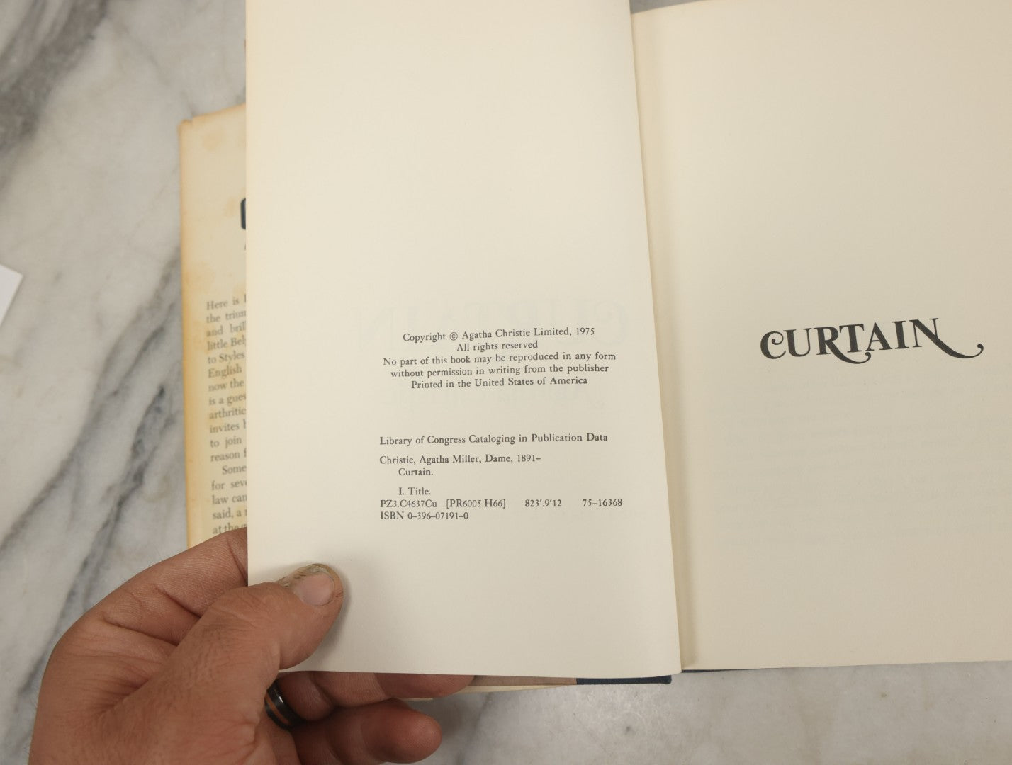 Lot 099 - Grouping Of Three Vintage Agatha Christie Mystery Books Including "Curtain," "Curtain & The Mysterious Affair At Styles," And "Murder For Christmas"