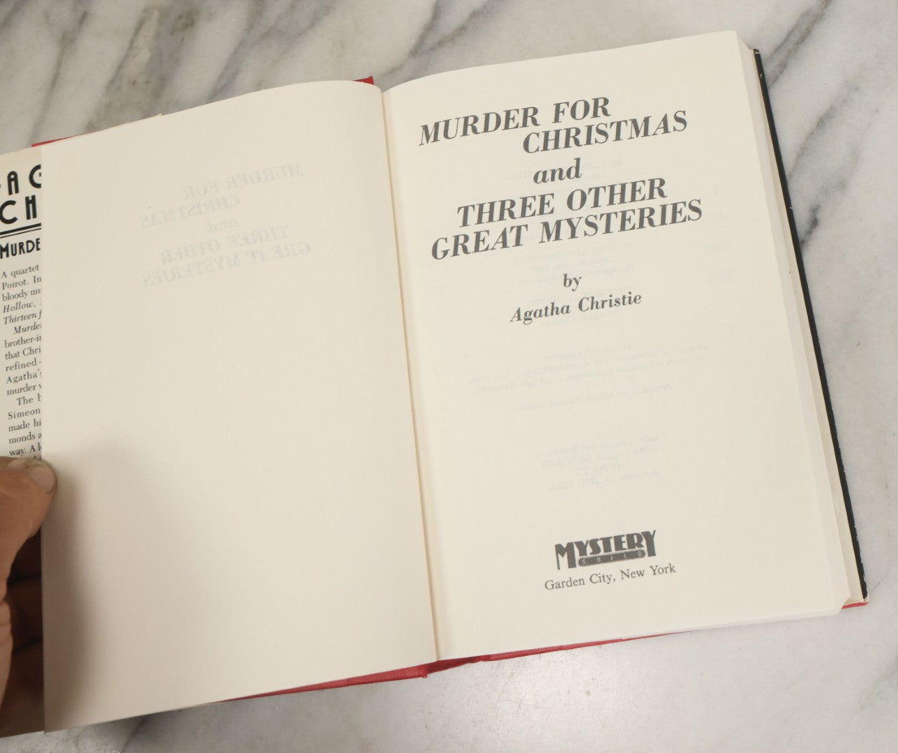 Lot 099 - Grouping Of Three Vintage Agatha Christie Mystery Books Including "Curtain," "Curtain & The Mysterious Affair At Styles," And "Murder For Christmas"