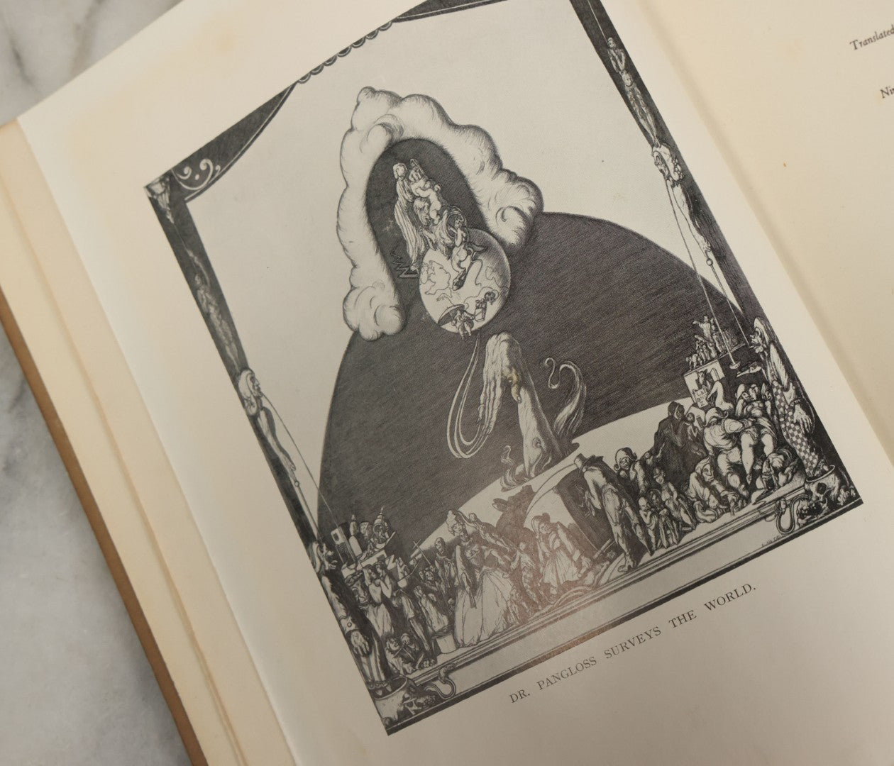 Lot 100 - "Candide Or The Optimist" Antique Book By F. A. M. De Voltaire, Translated Into English By Henry Morley, Illustrated By Alan Odle, George Routledge And Sons Ltd., London, And E.P. Dutton And Co., New York, Publishers, Early 20th Century