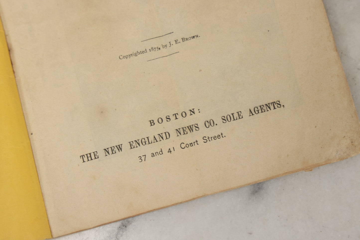 Lot 102 - "Mos Skinner's Centennial Book 1776-1876" Antique Comic Illustrated Booklet, Published By New England News Company, Printed By Warren Richardson, Boston, Copyrighted 1875 By J.E. Brown