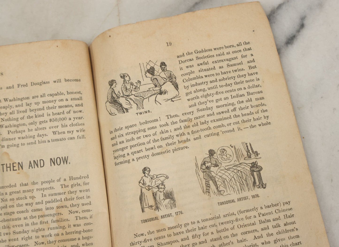 Lot 102 - "Mos Skinner's Centennial Book 1776-1876" Antique Comic Illustrated Booklet, Published By New England News Company, Printed By Warren Richardson, Boston, Copyrighted 1875 By J.E. Brown