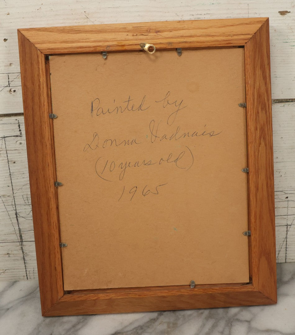 Lot 109 - Trio Of Vintage Cat Paint-By-Numbers Paintings, Painted By Donna Vadnais, 10 Years Old, 1965, Each Measures 10-1/2" x 12-1/2"