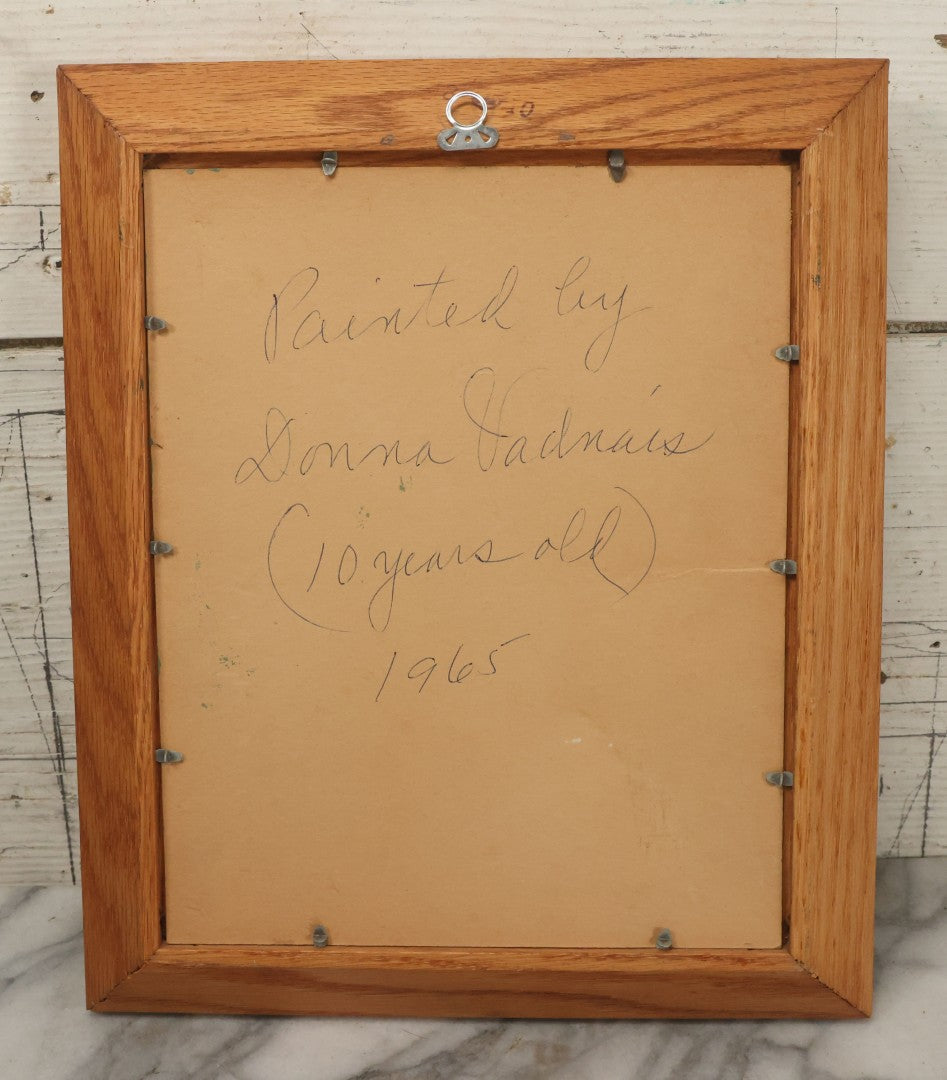 Lot 109 - Trio Of Vintage Cat Paint-By-Numbers Paintings, Painted By Donna Vadnais, 10 Years Old, 1965, Each Measures 10-1/2" x 12-1/2"