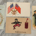 Lot 113 - Grouping Of Four Antique Patriotic Postcards Including 4th Of July, Grand Army Of The Republic, United States & Great Britain, Thanksgiving Greetings