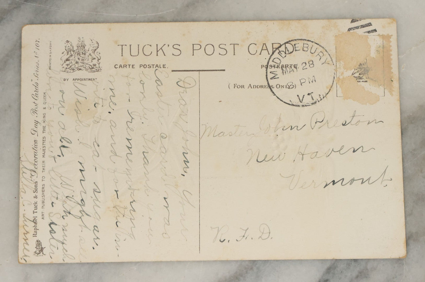 Lot 113 - Grouping Of Four Antique Patriotic Postcards Including 4th Of July, Grand Army Of The Republic, United States & Great Britain, Thanksgiving Greetings