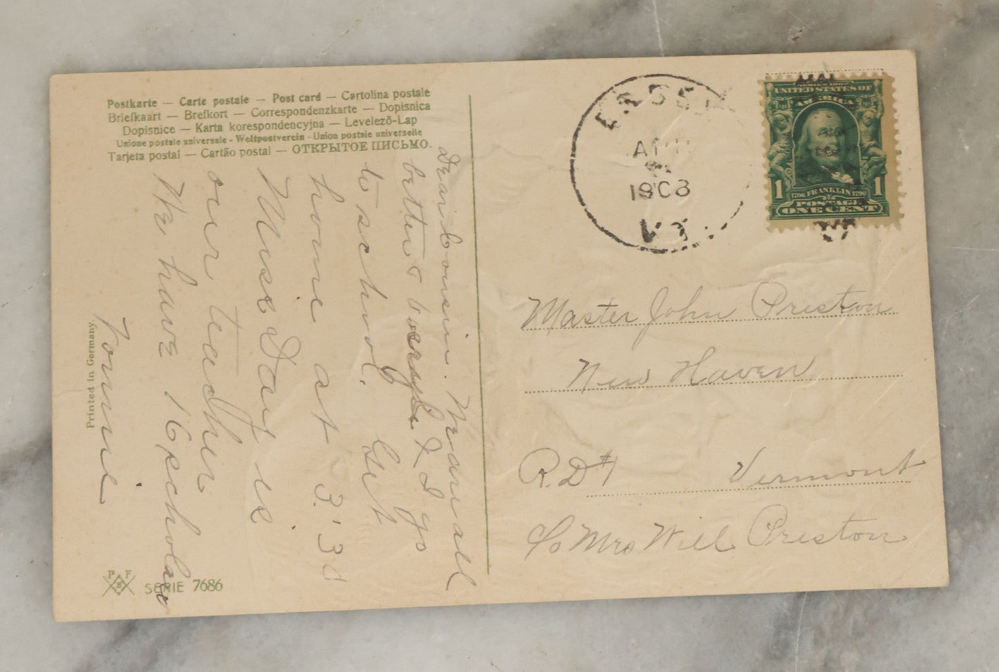 Lot 114 - Grouping Of Three Antique Dog Postcards Including Little Girl With St. Bernard, Happy Days With Puppies And Kitten, And Easter Greetings