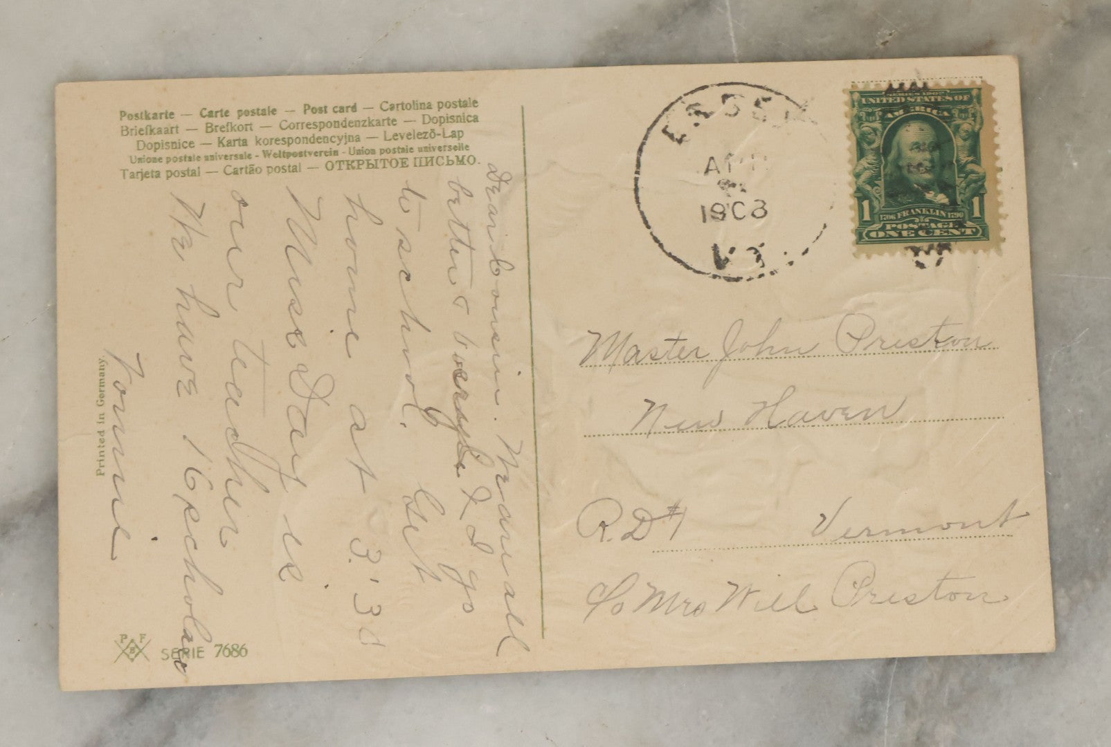 Lot 114 - Grouping Of Three Antique Dog Postcards Including Little Girl With St. Bernard, Happy Days With Puppies And Kitten, And Easter Greetings