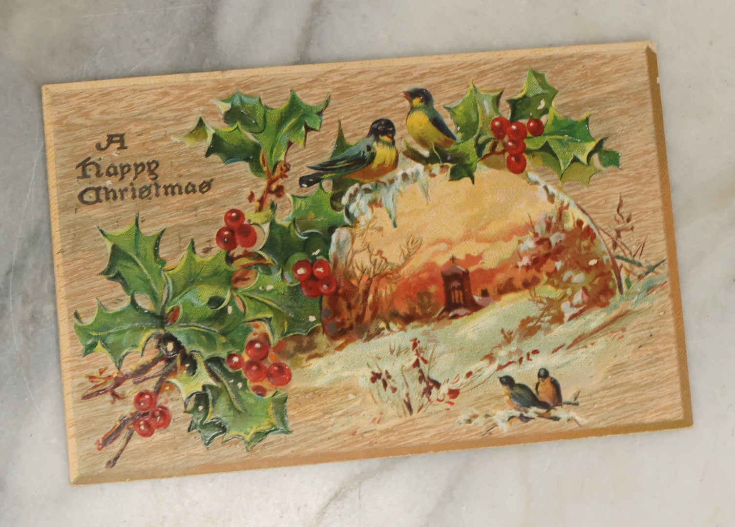 Lot 115 - Grouping Of Eight Antique And Vintage Christmas Postcards Including White Lamb, Nautical Theme, And Santa