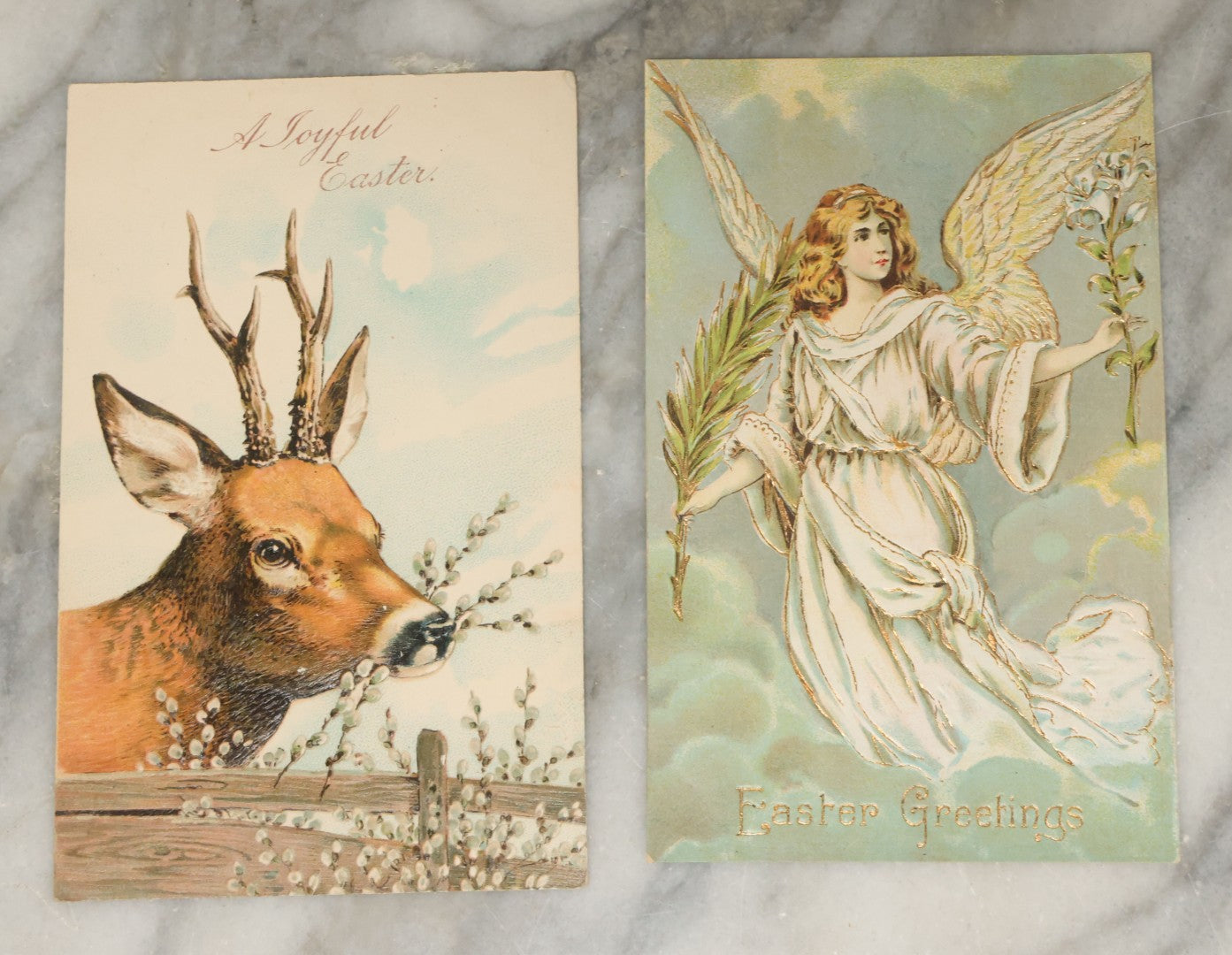 Lot 116 - Grouping Of Nine Various Antique Holiday Postcards Including Thanksgiving, Easter, And Valentine's Day
