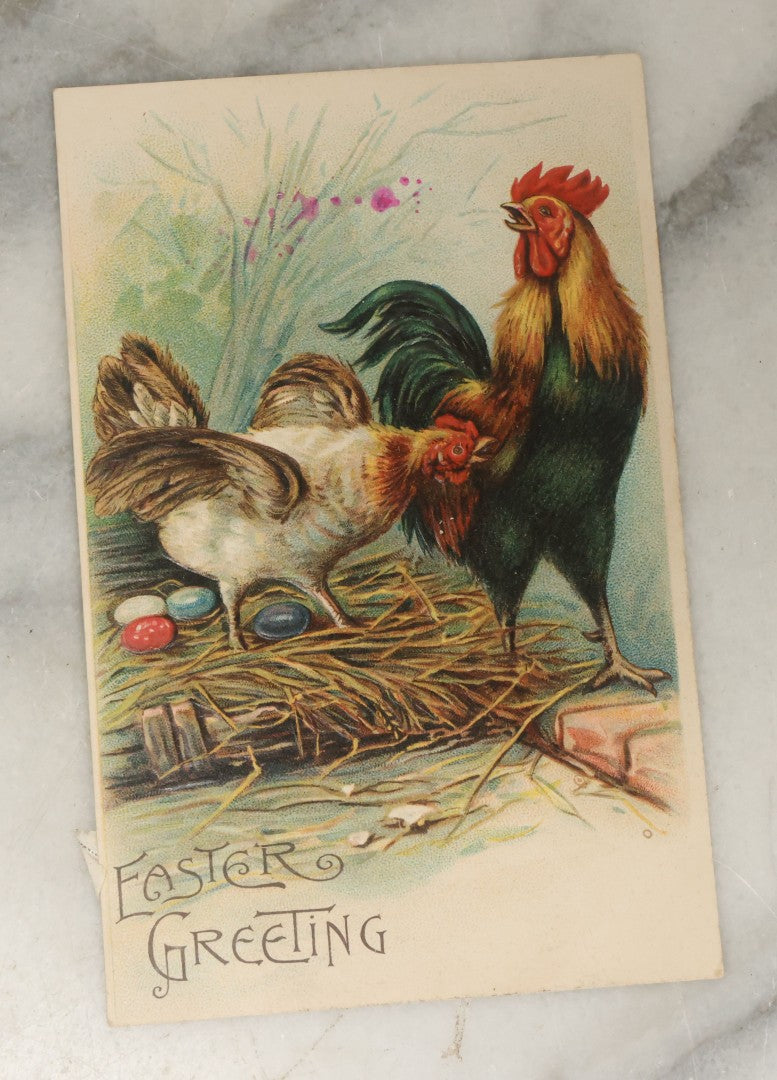 Lot 116 - Grouping Of Nine Various Antique Holiday Postcards Including Thanksgiving, Easter, And Valentine's Day