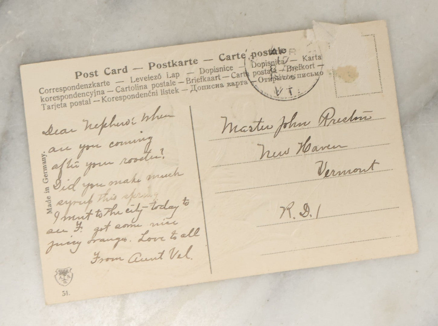 Lot 116 - Grouping Of Nine Various Antique Holiday Postcards Including Thanksgiving, Easter, And Valentine's Day