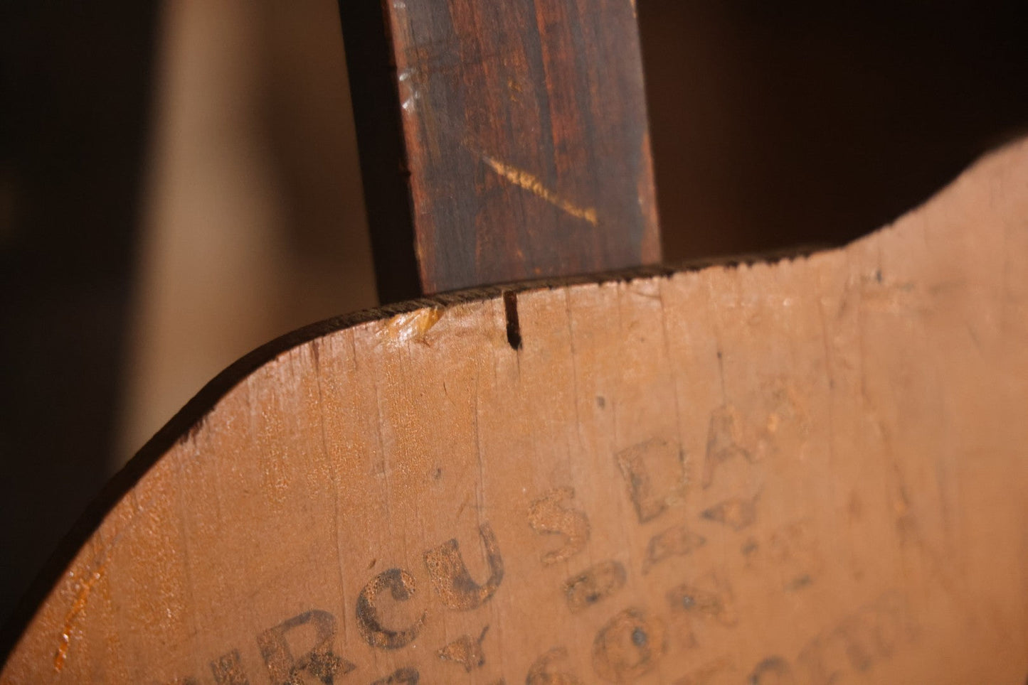 Vintage Hand Painted Wood Cut Elephant Sign From Benson's Wild Animal Farm Zoo And Amusement Park, "Circus Day Every Day," Nashua, New Hampshire, With Yellow Paint, Faded Lettering, 13-1/2" x 9-3/4"
