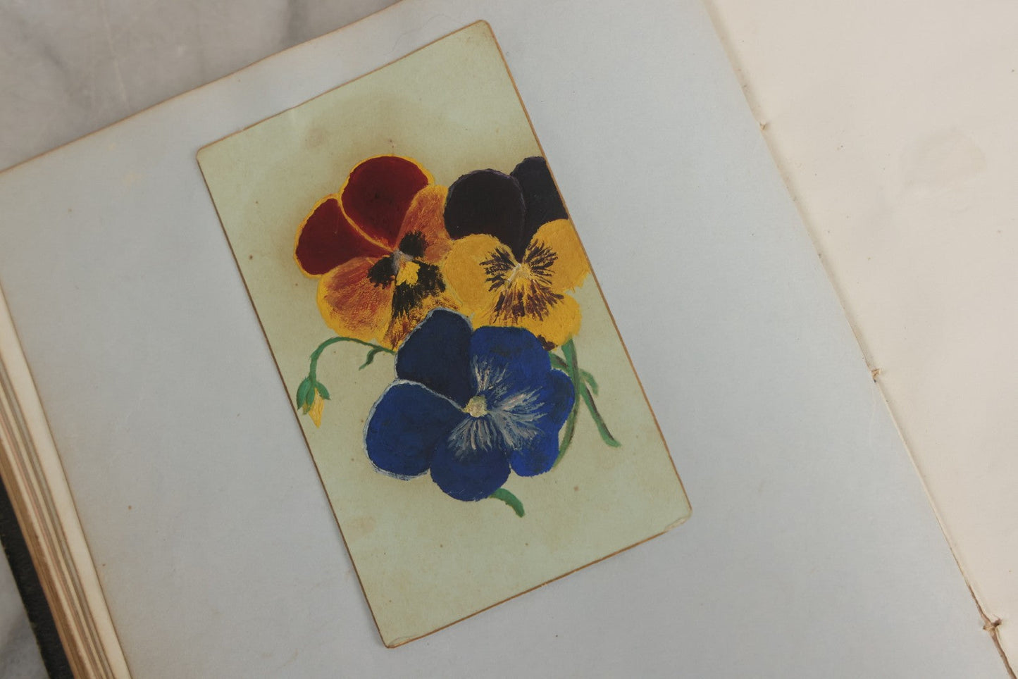 Lot 001 - Antique Album Of Remembrance, Containing 10+ Hair Mementos, Handwritten Notes And Signatures, Engravings, And Scraps, Belonged To Edith With Signatures From New Hampshire And Maine, 1860s